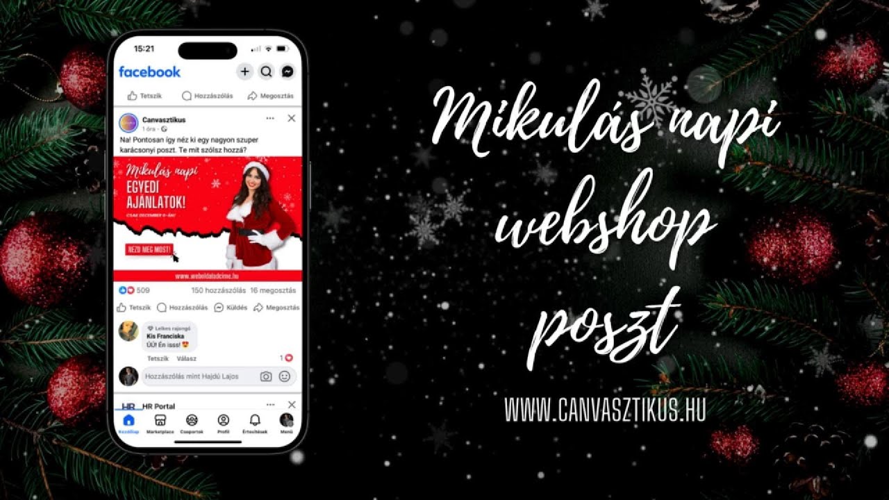 Így készíts ünnepi posztot a Canvával!