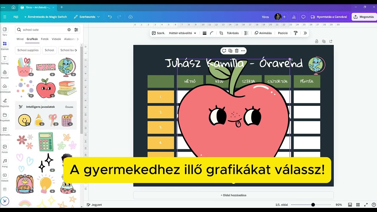 Így készíts órarendet a Canvával 2 perc alatt!