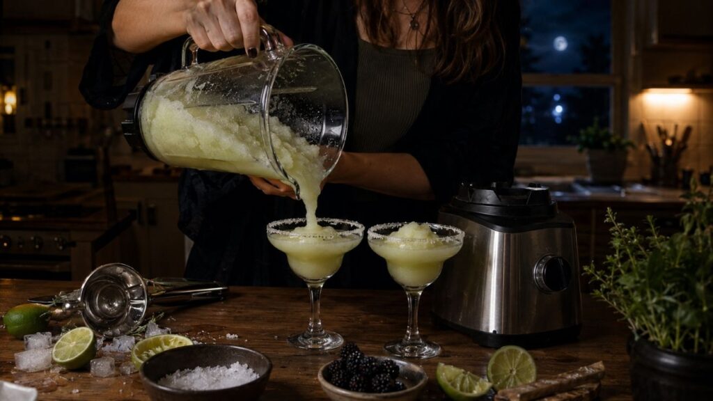 Midnight margarita, receptje, koktélok, koktél, recept, átkozott boszorkányok,