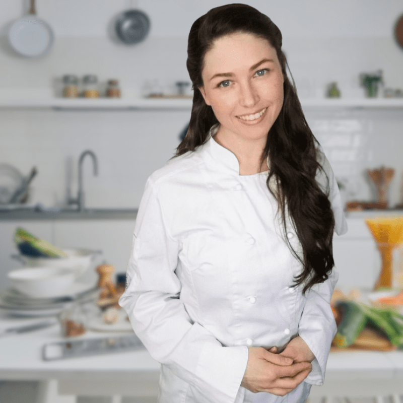 bolbas csilla, vegan konyha, séf Kép forrása Bolbás Csilla - Háttér forrása Canva - Getty Images by Marko Jan