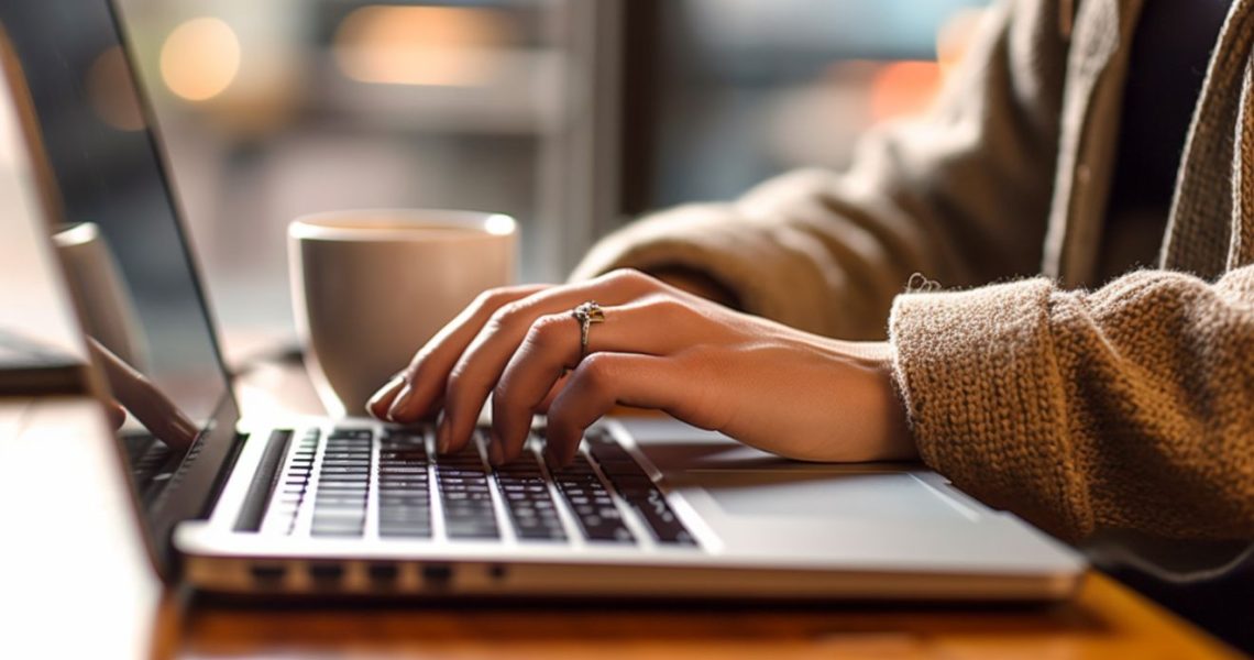 gépelés, laptop, billentyű Forrás Canva @eltoncilliersimages írástudás, gépelés